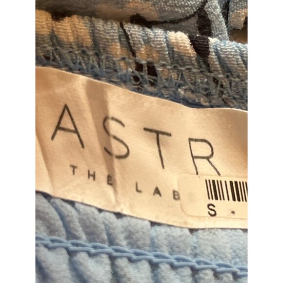 Astr Light Blue and Black Patterned Midi Dress - Picture 8 of 13